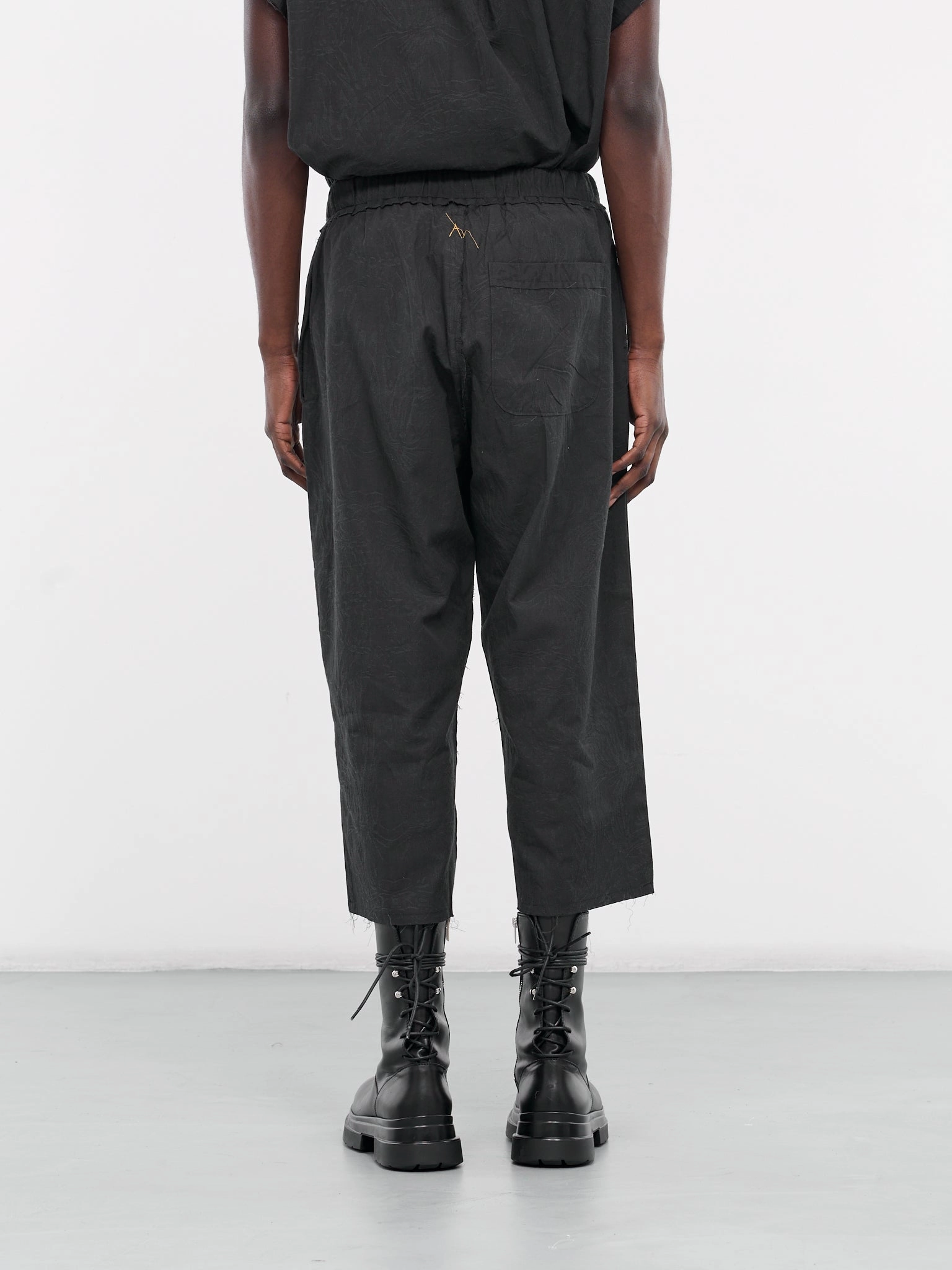 Jacquard Cropped Pants (AIR03P009-BLACK)