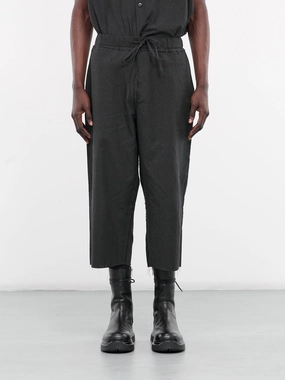 Jacquard Cropped Pants (AIR03P009-BLACK)