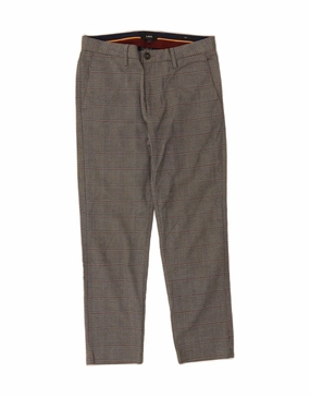JULES Womens Slim Cropped Trousers EU 36 Small W28 L25 Grey Check