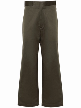 Khaki Green Cropped Trousers