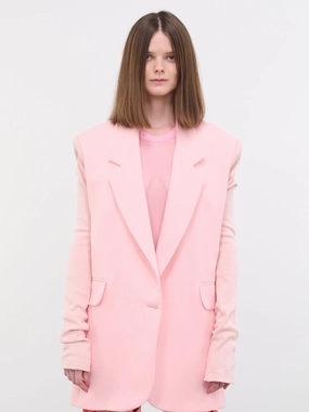 Knit Blazer (MB-40-SPONGY-SOFT-PINK)