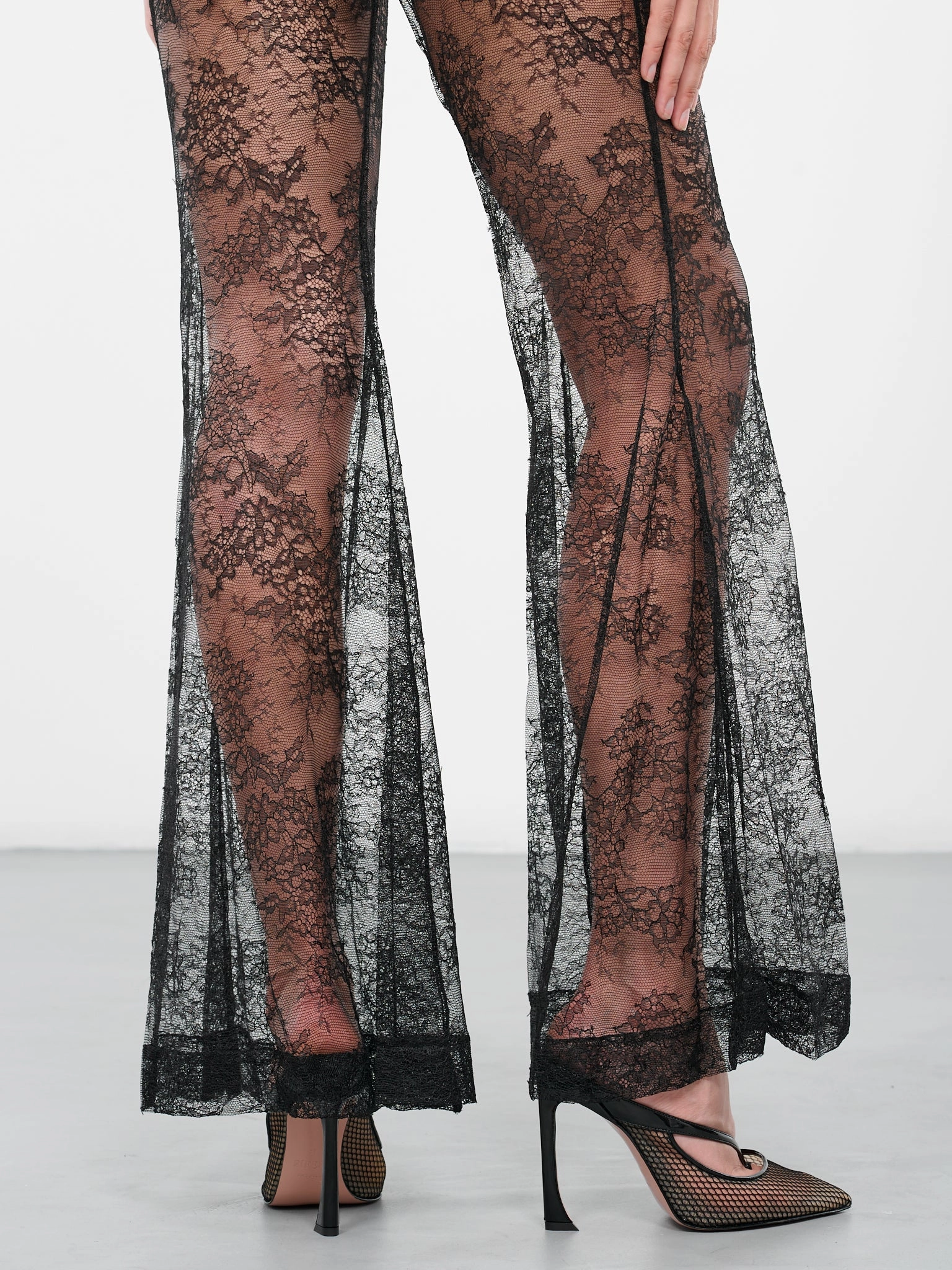 Lace Big Flare Pants (ACPA003PA0474-U900-BLACK)