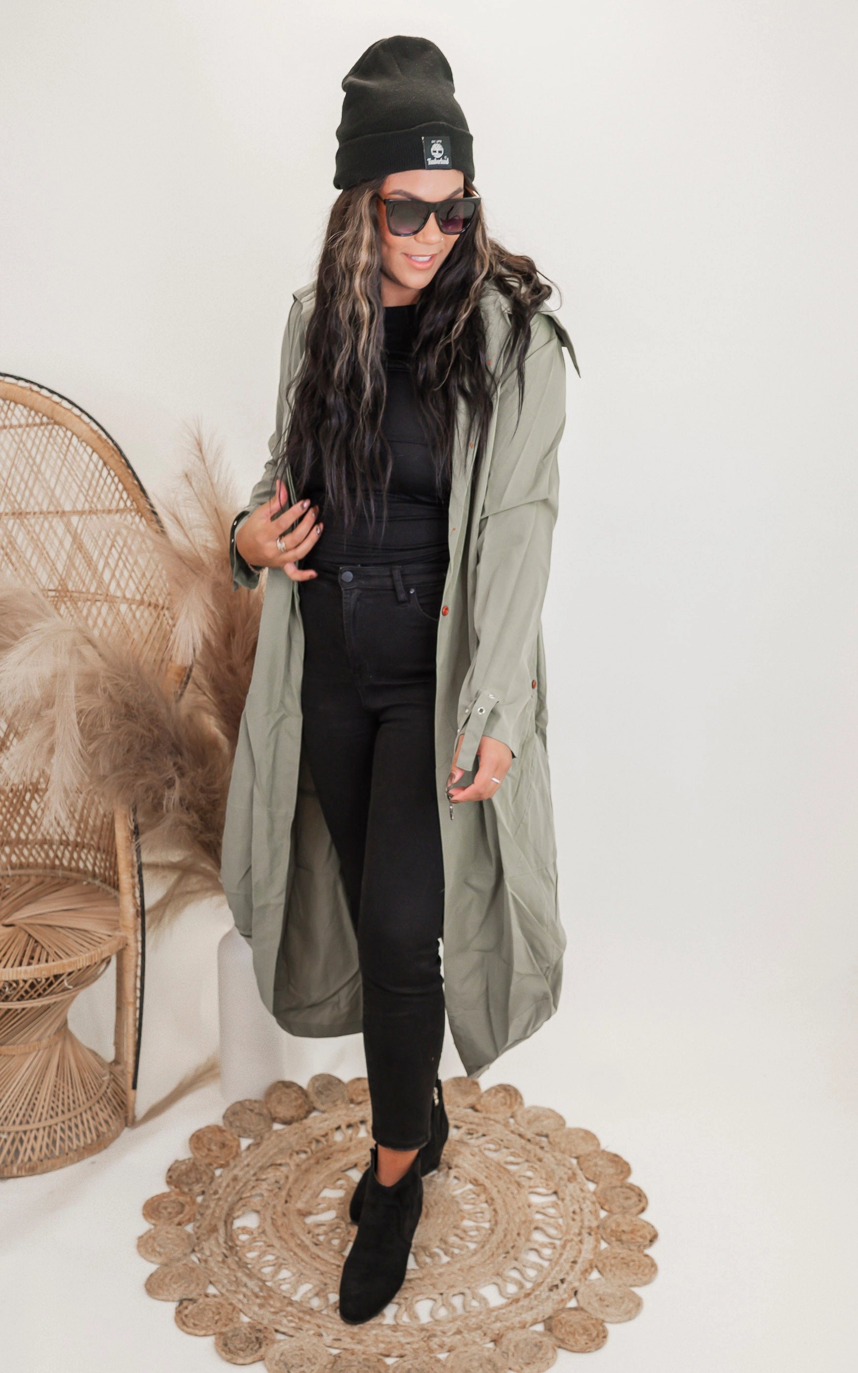 Lapel Button Up Long Coat** FINAL SALE