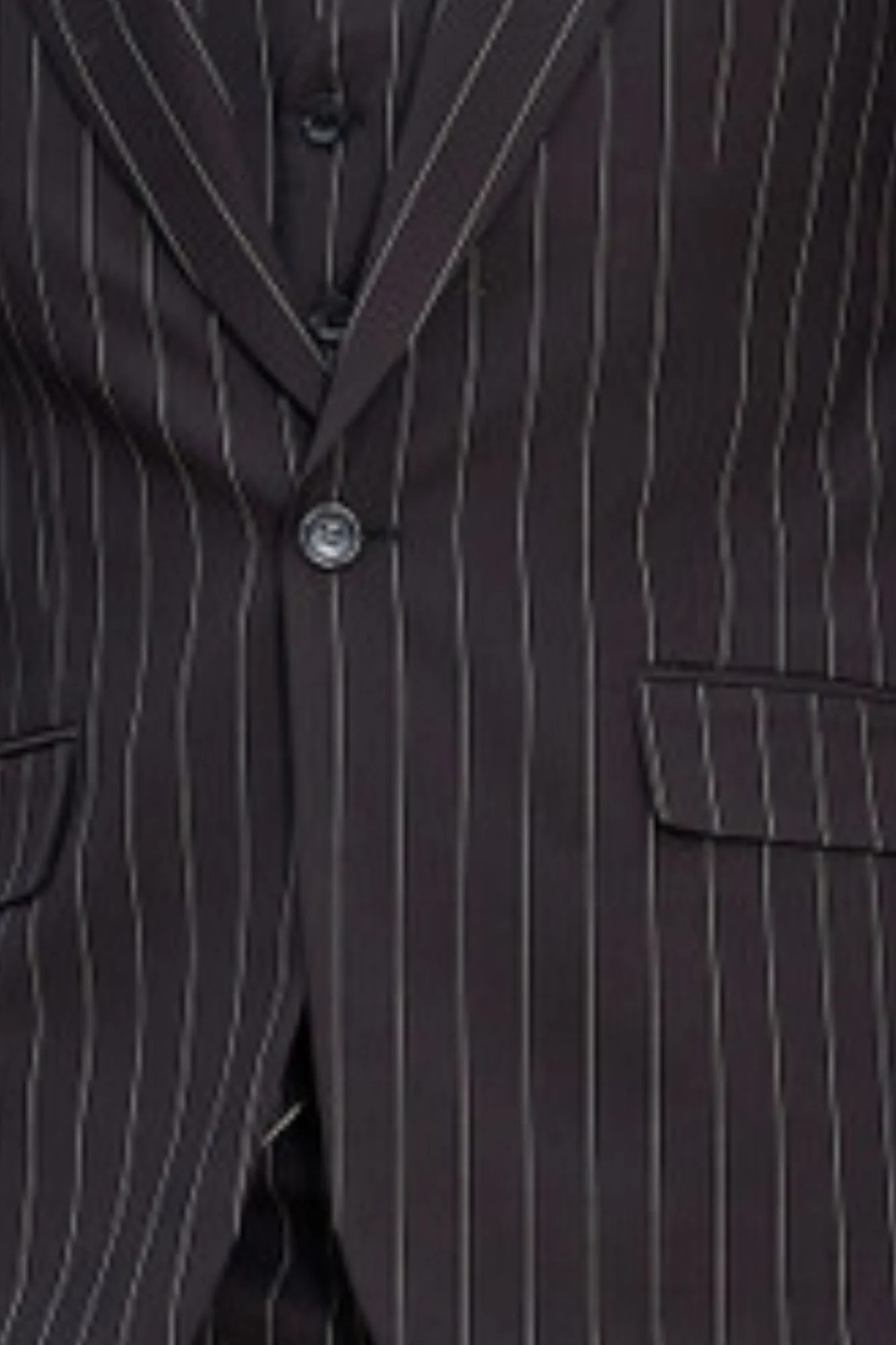 Lavellaby Collection: 3 Piece Men's Pinstripe Hybrid Fit Suit In Black
