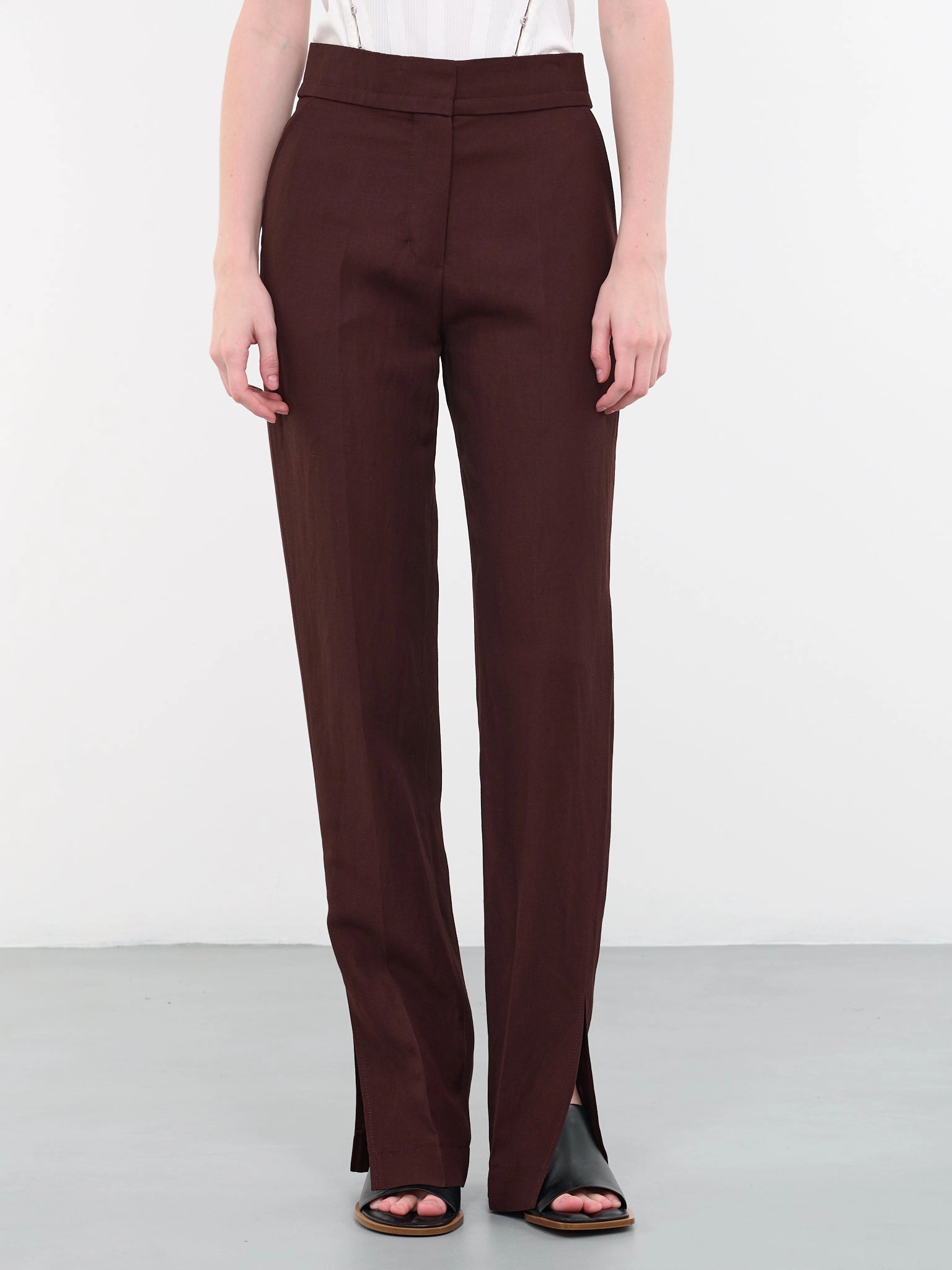 Le Pantalon Tibau (231PA038-1341-880-DARK-BROWN)