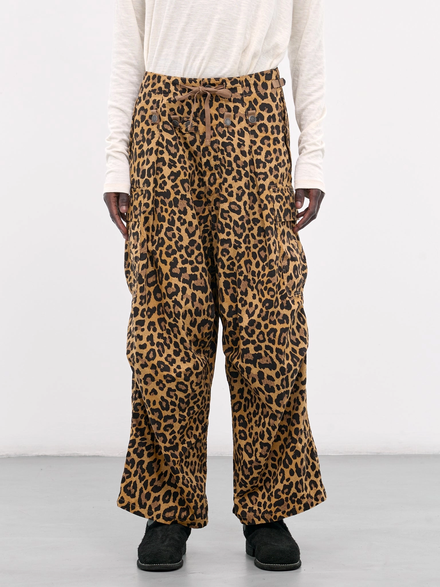 Leopard Cargo Trousers (K2409LP008-BROWN)