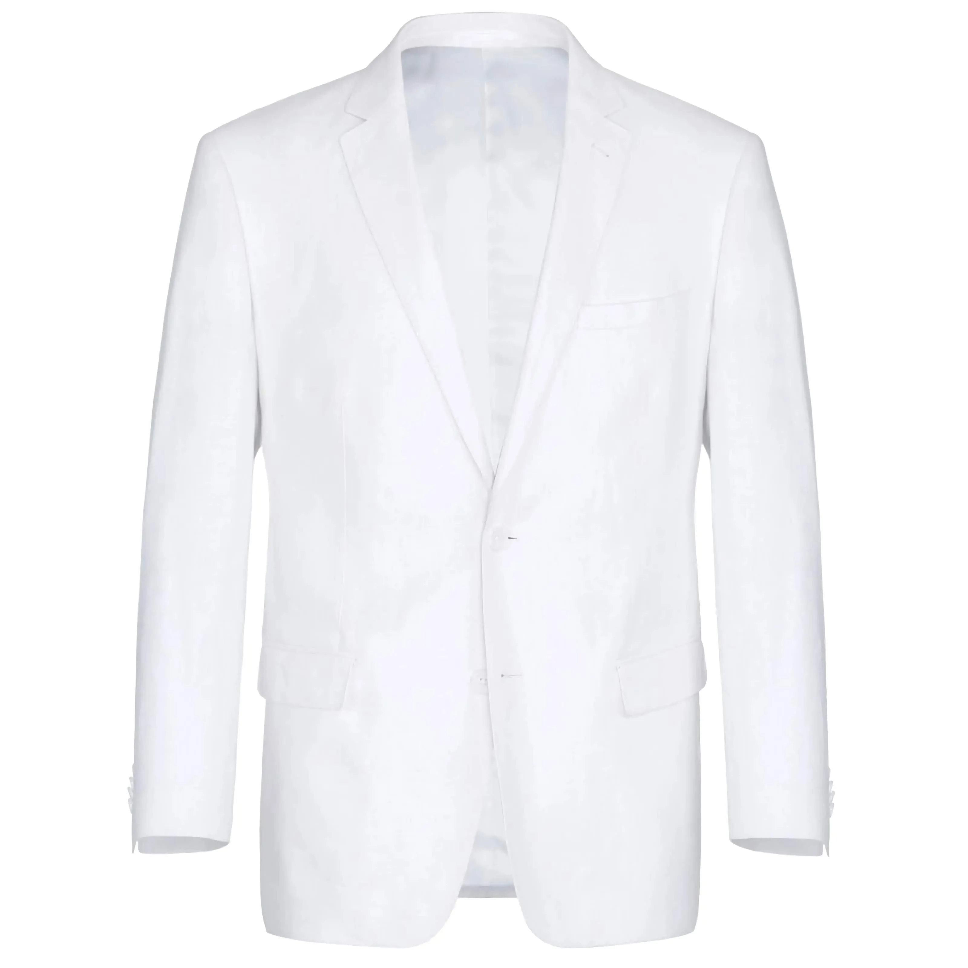Linen Suit 2 Piece 2 Buttons Regular Fit In White
