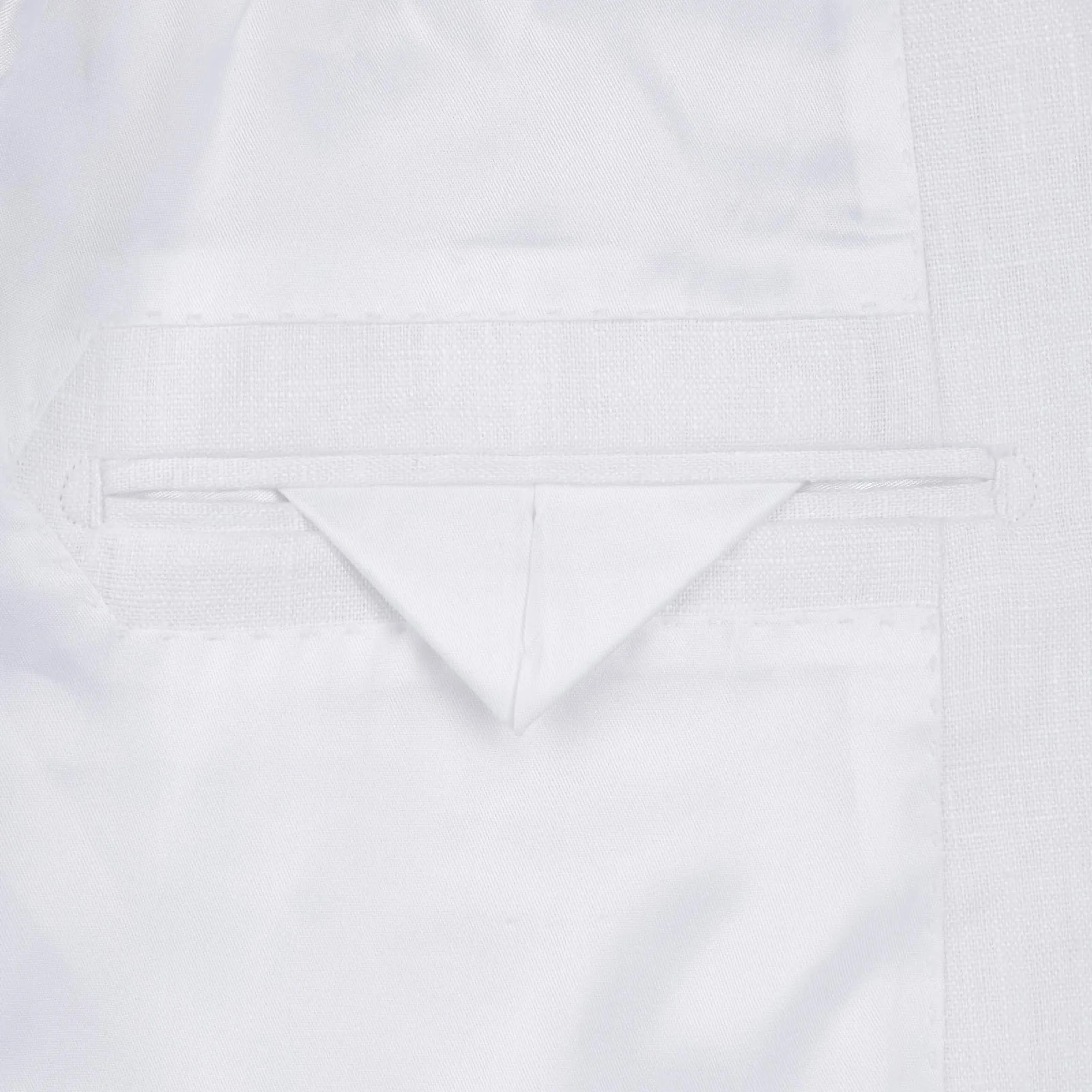 Linen Suit 2 Piece 2 Buttons Regular Fit In White