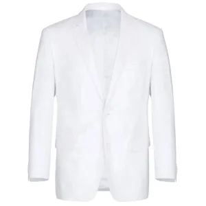 Linen Suit 2 Piece 2 Buttons Regular Fit In White