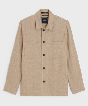 Linen-Wool Shirt Jacket
