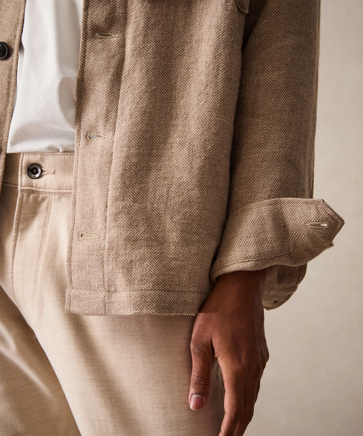 Linen-Wool Shirt Jacket