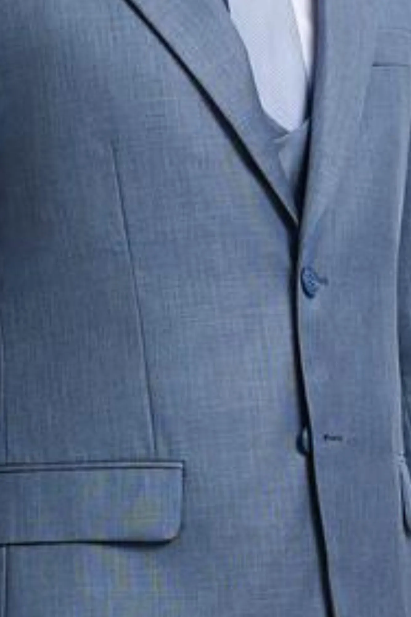 Luxelink Collection: 3 Piece Ocean Blue Solid Textured For Men