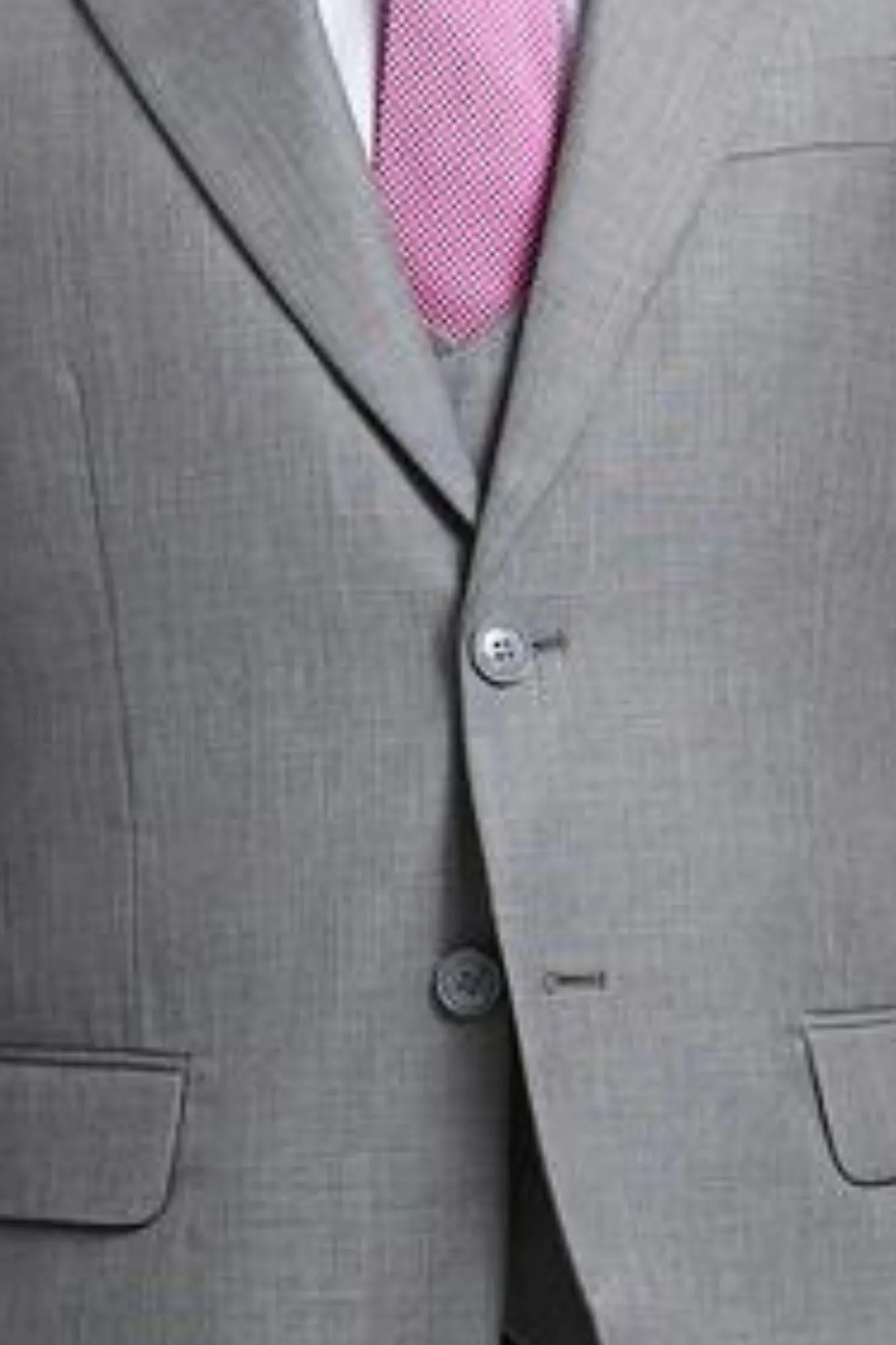 Luxelink Collection: 3 Piece Stone Grey Solid Textured For Men