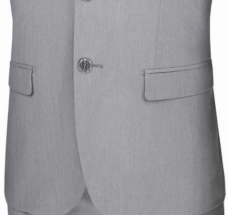 Luxify Collection: Gray 2 Piece Solid Color Single Breasted Ultra Slim Fit Suit