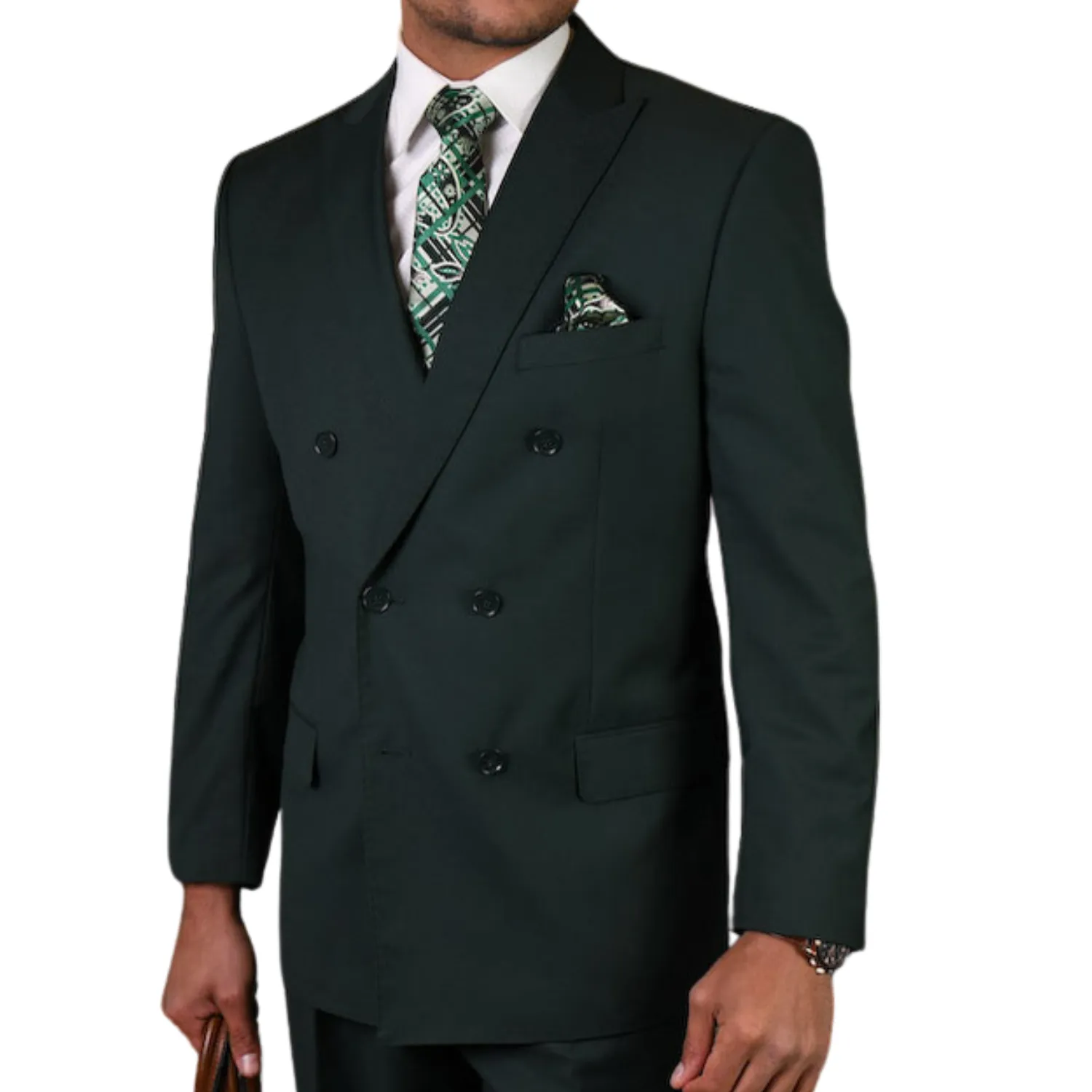 Lyra Collection: Hunter Double-Breasted Regular Fit Suit with Pleated Pants