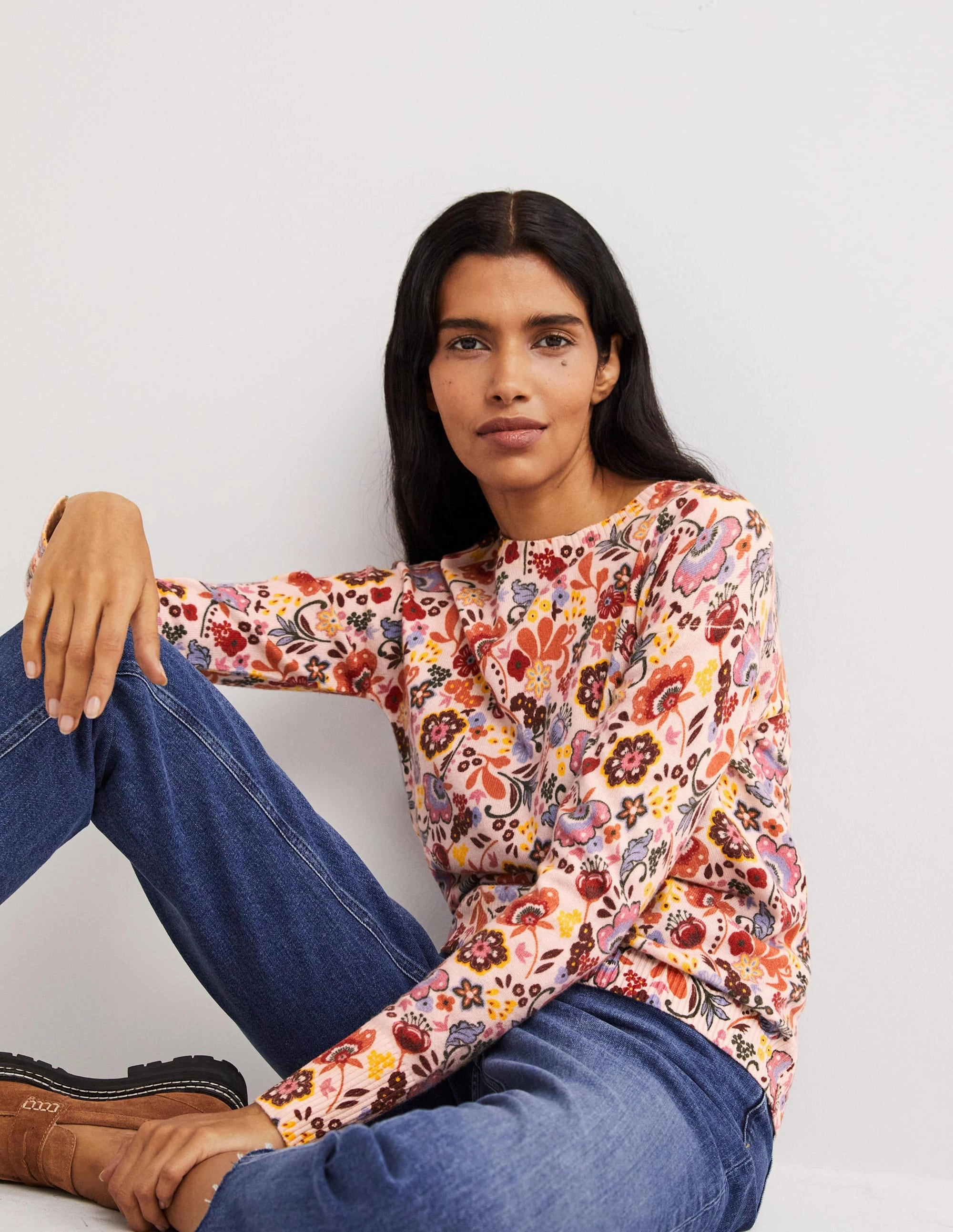 Margot Cashmere Sweater-Milkshake, Pretty Paradise