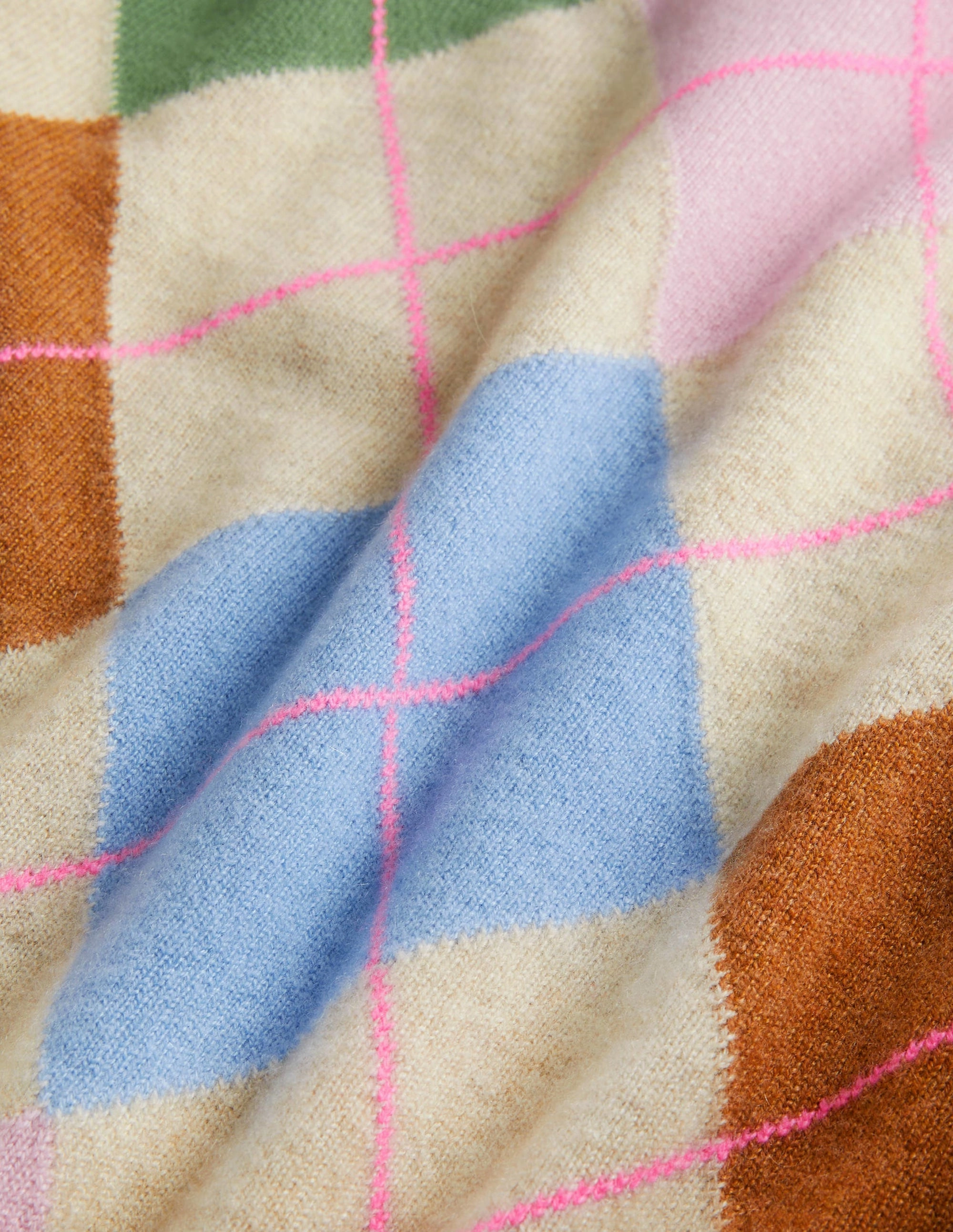 Margot Cashmere Sweater-Soft Multi Argyle