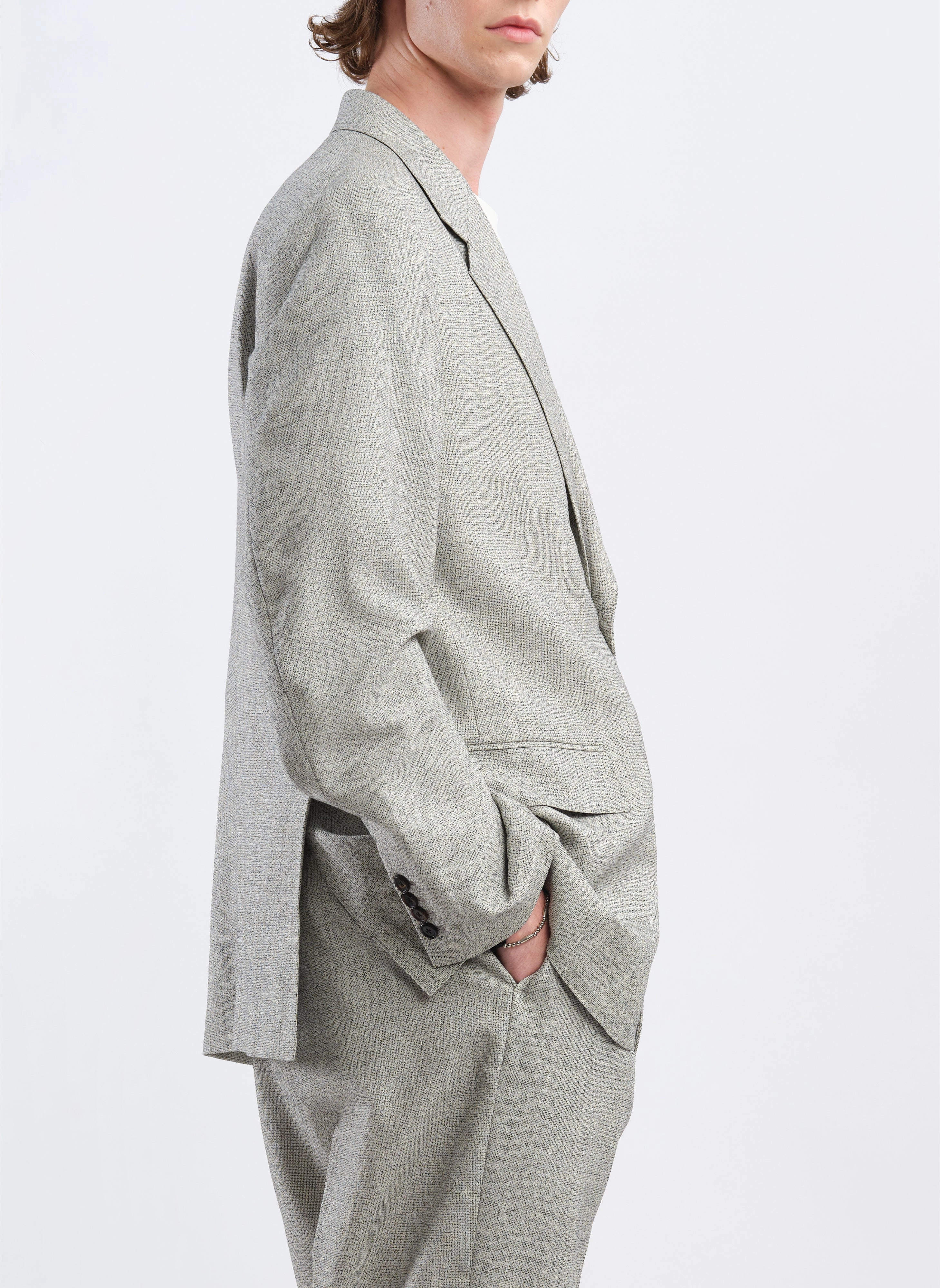 Marzotto Organic Wool Full Constructed Single Breasted Suit Blazer