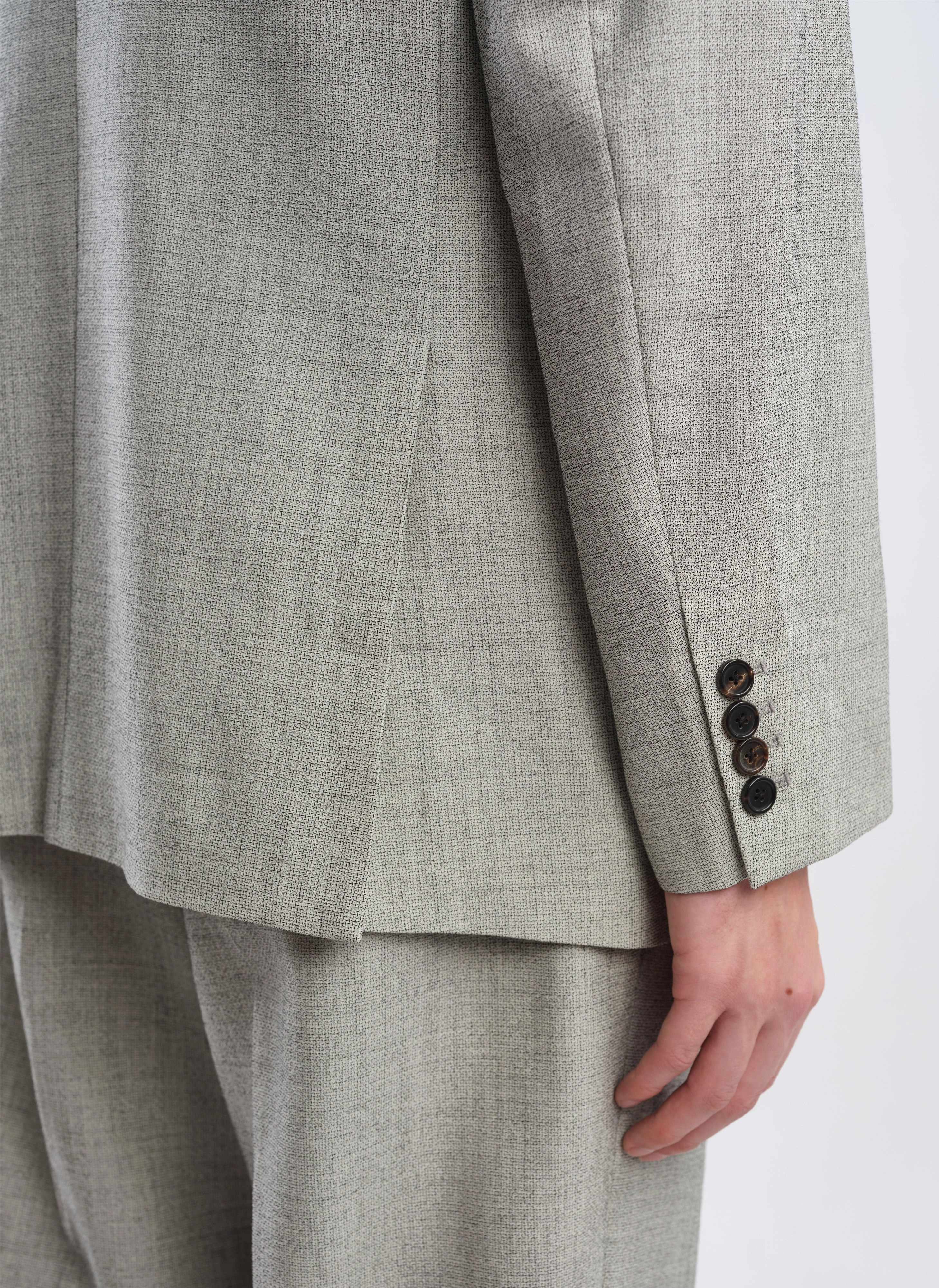 Marzotto Organic Wool Full Constructed Single Breasted Suit Blazer