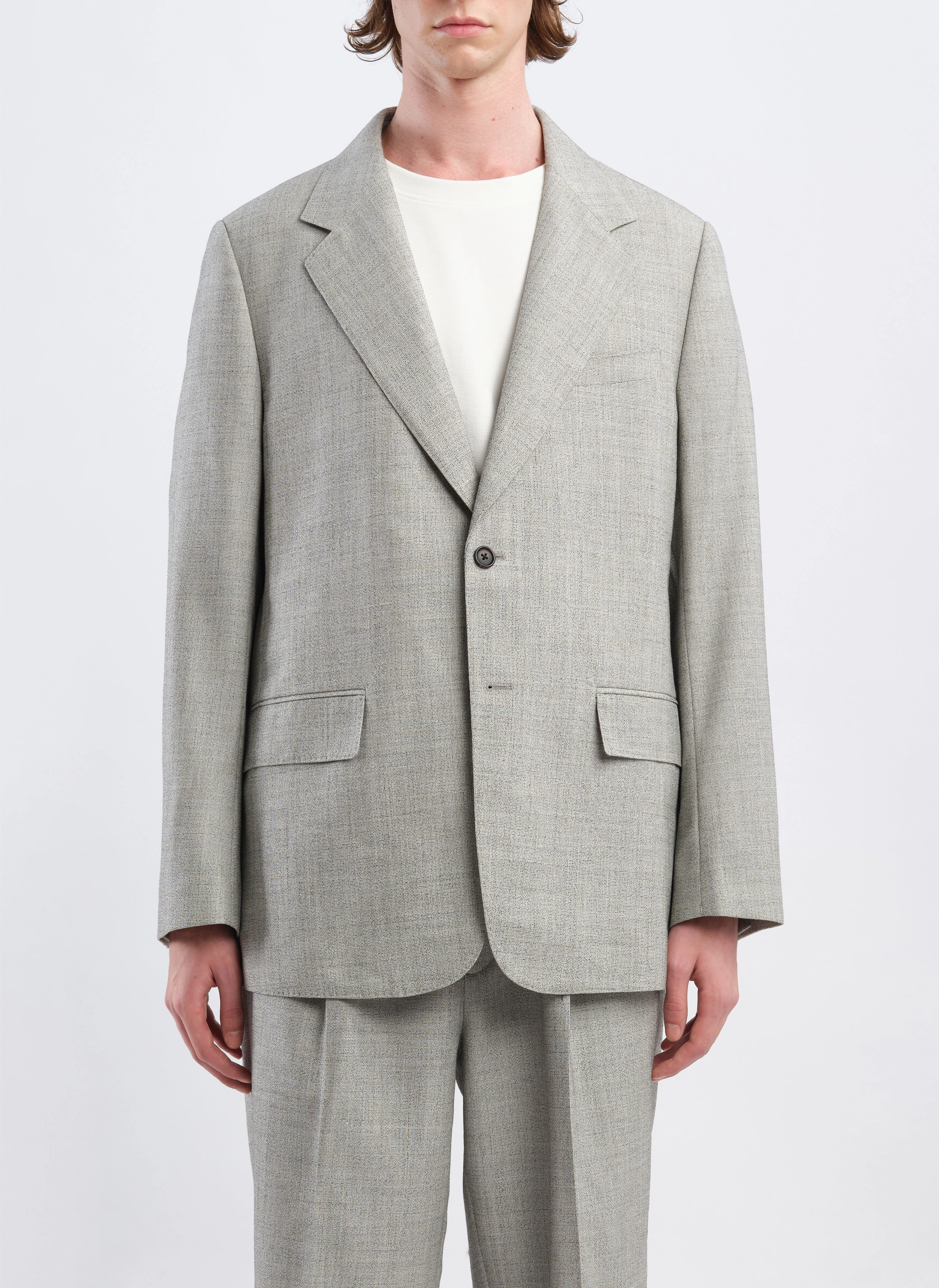 Marzotto Organic Wool Full Constructed Single Breasted Suit Blazer