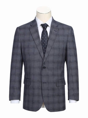 Men's Classic Fit Checked Suits