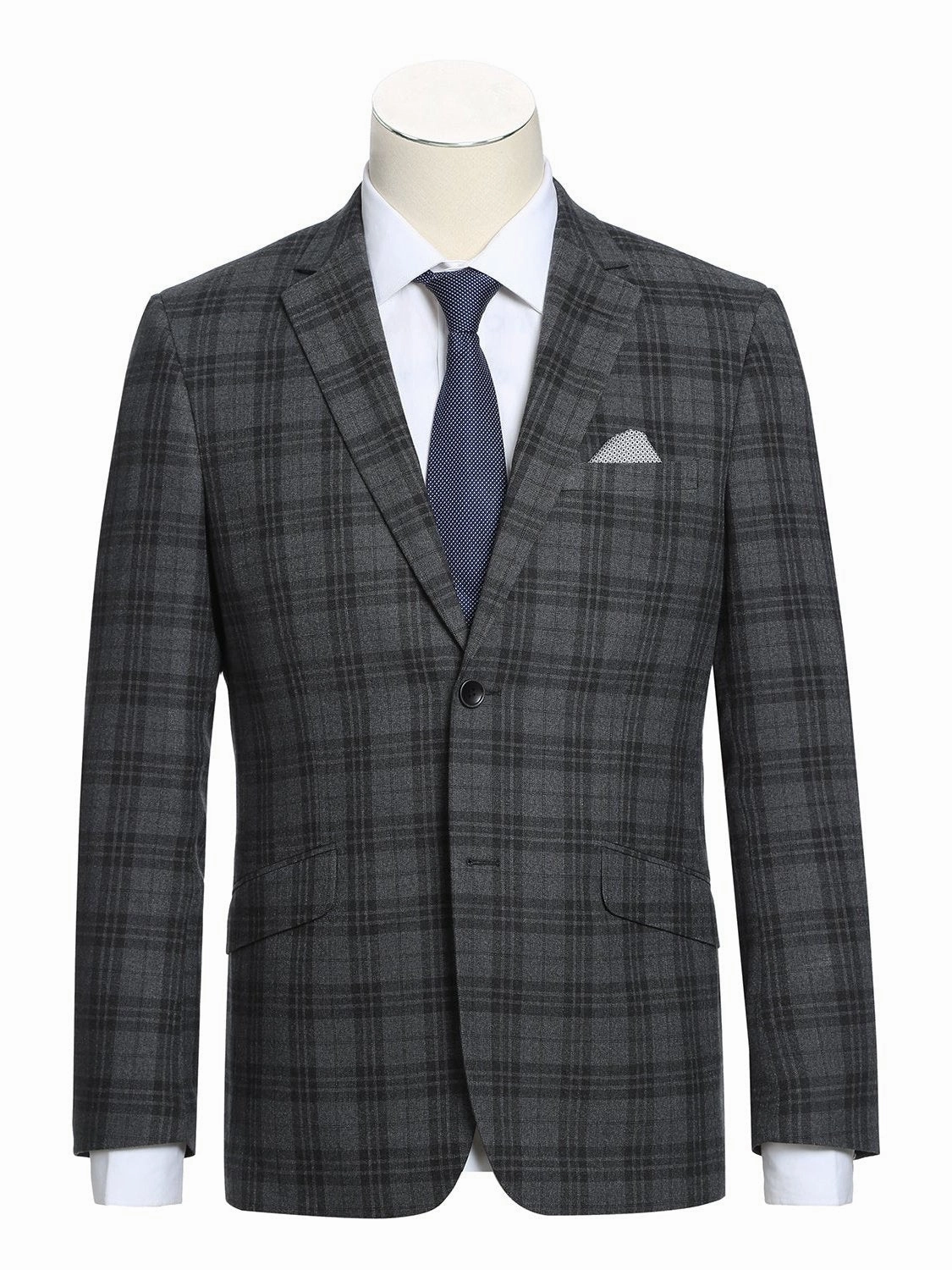 Men's Slim Fit Checked Suits