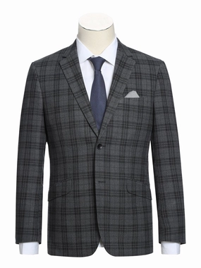 Men's Slim Fit Checked Suits