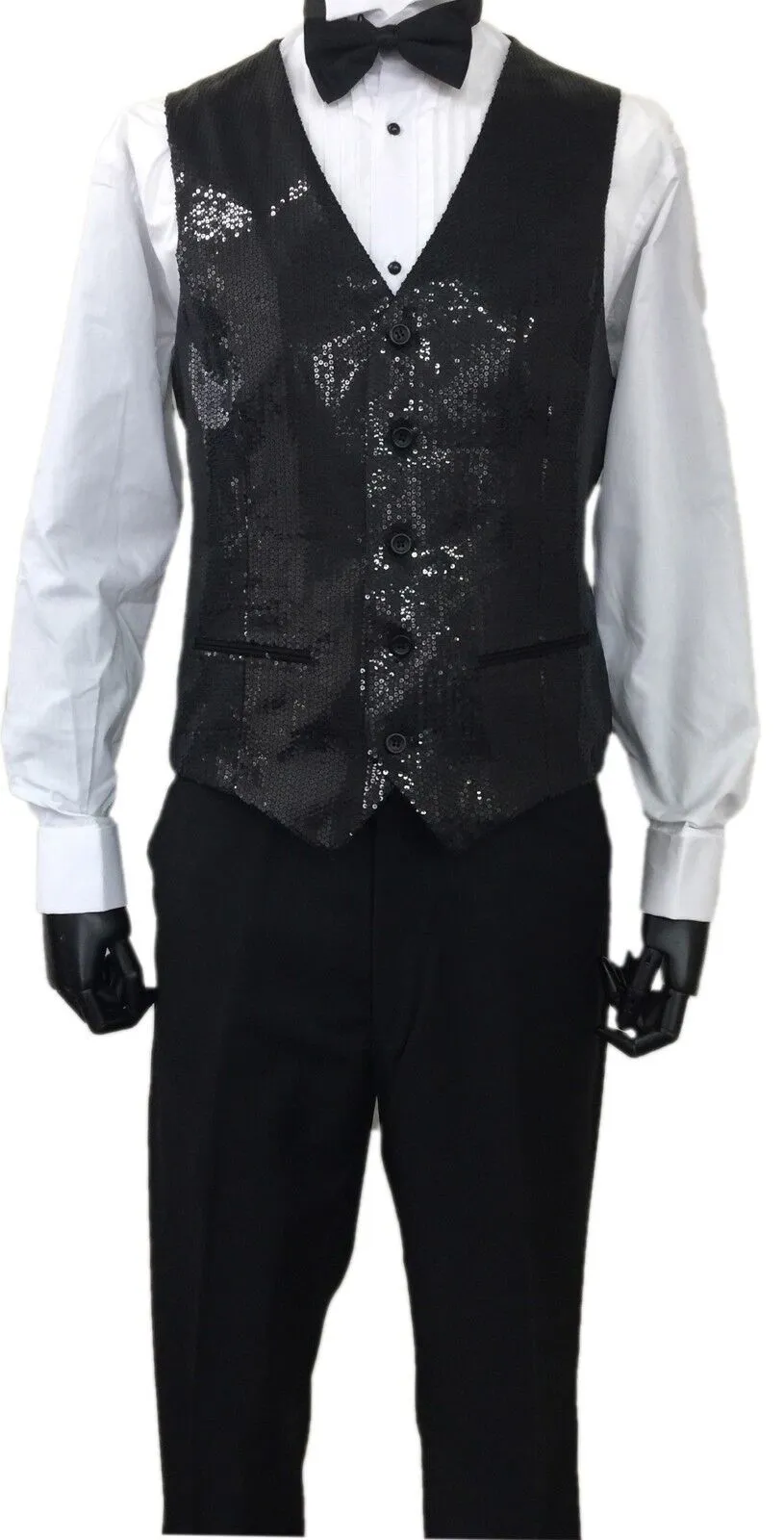 Men's Black 3 Piece Slim Fit Tuxedo