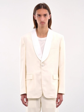 Meringue Shawl Collar Tuxedo Jacket (MRS25SJ013-WHITE)