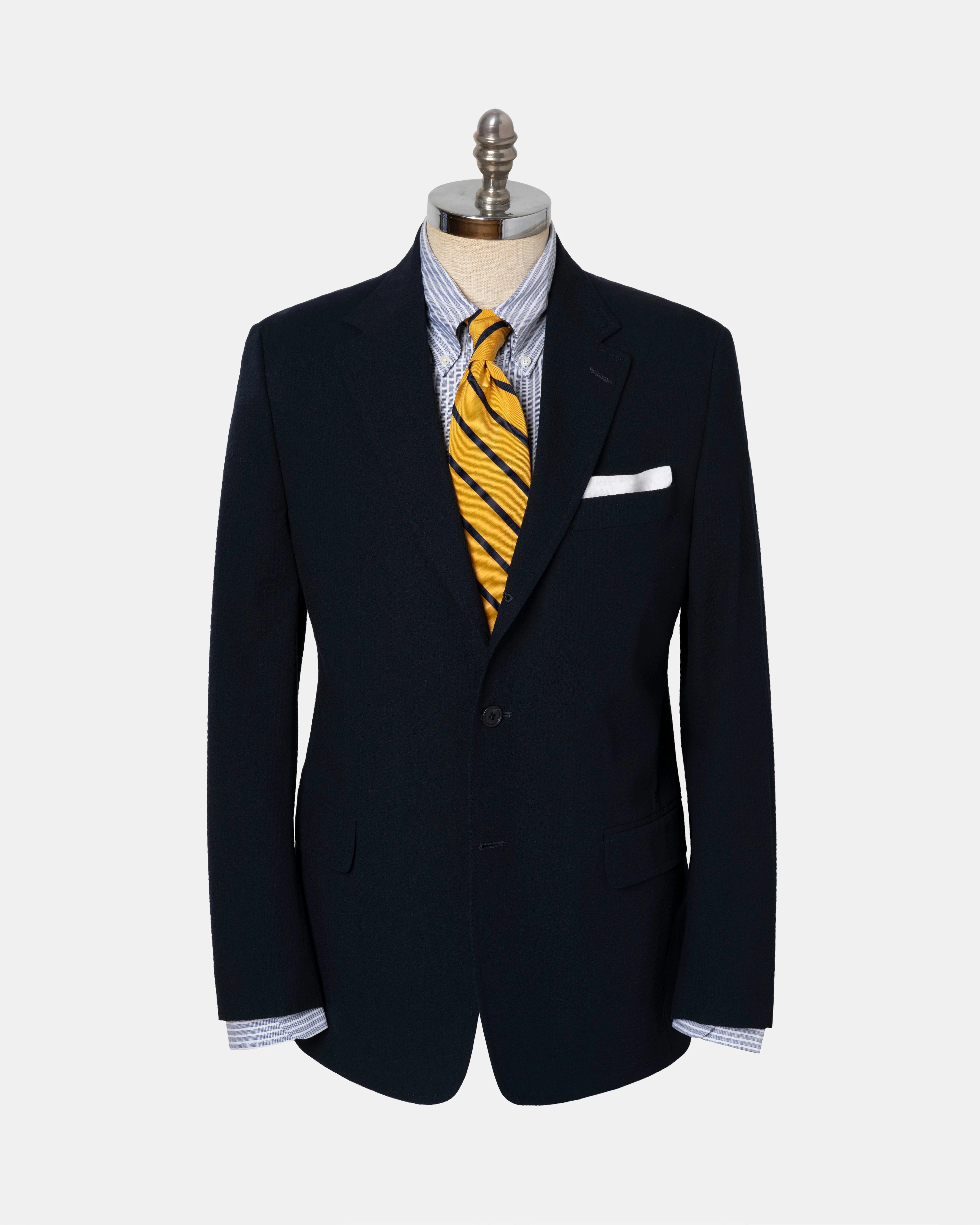 NAVY COTTON SEERSUCKER SPORT COAT
