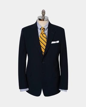 NAVY COTTON SEERSUCKER SPORT COAT