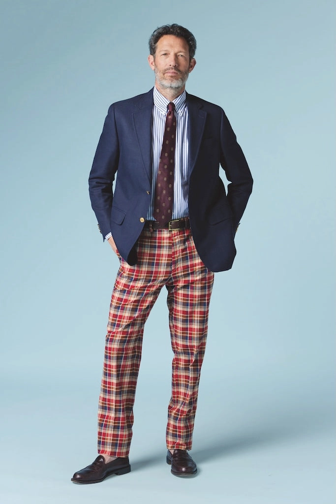 NAVY COTTON/WOOL OPEN HOPSACK BLAZER