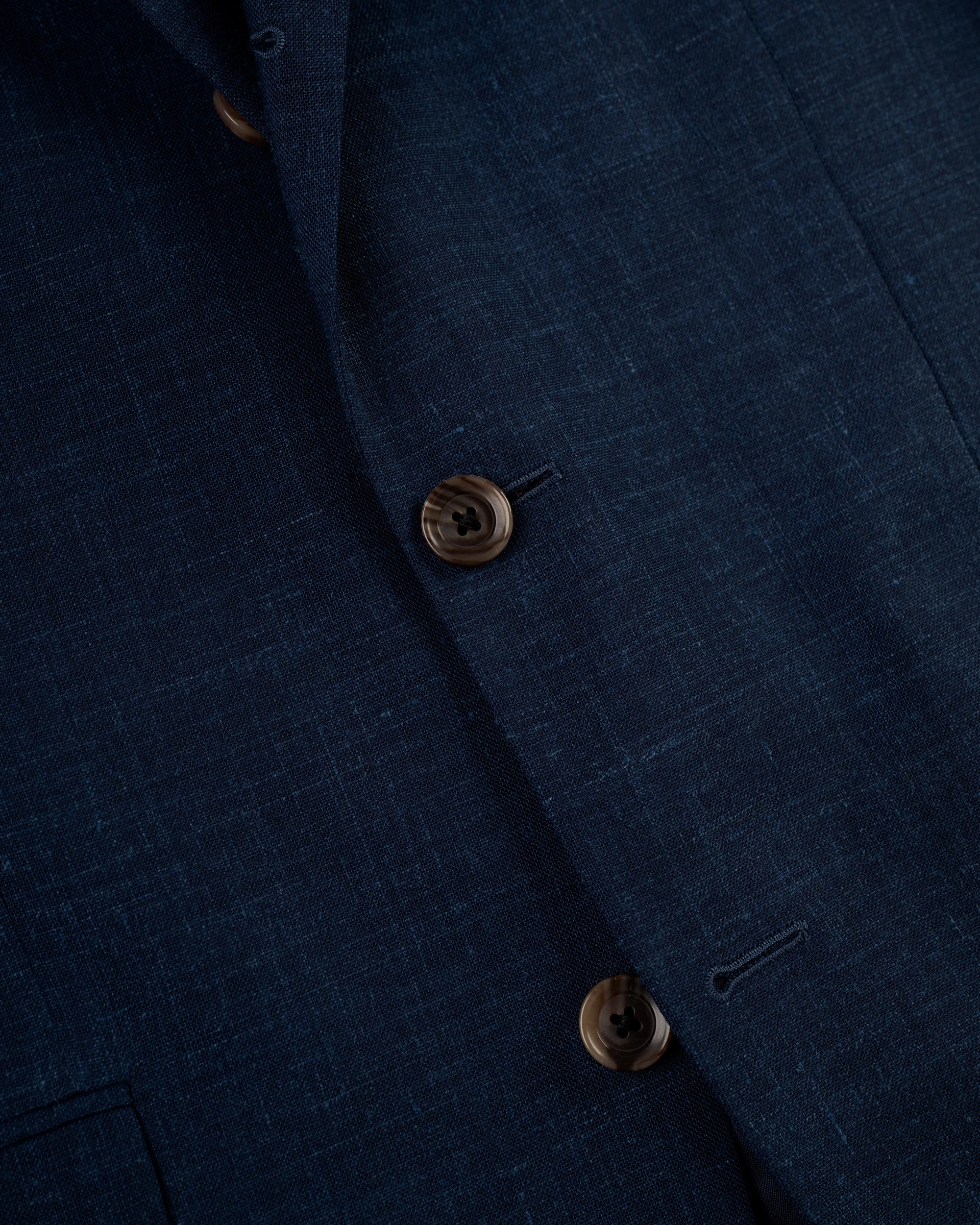NAVY CRASH LINEN SPORT COAT