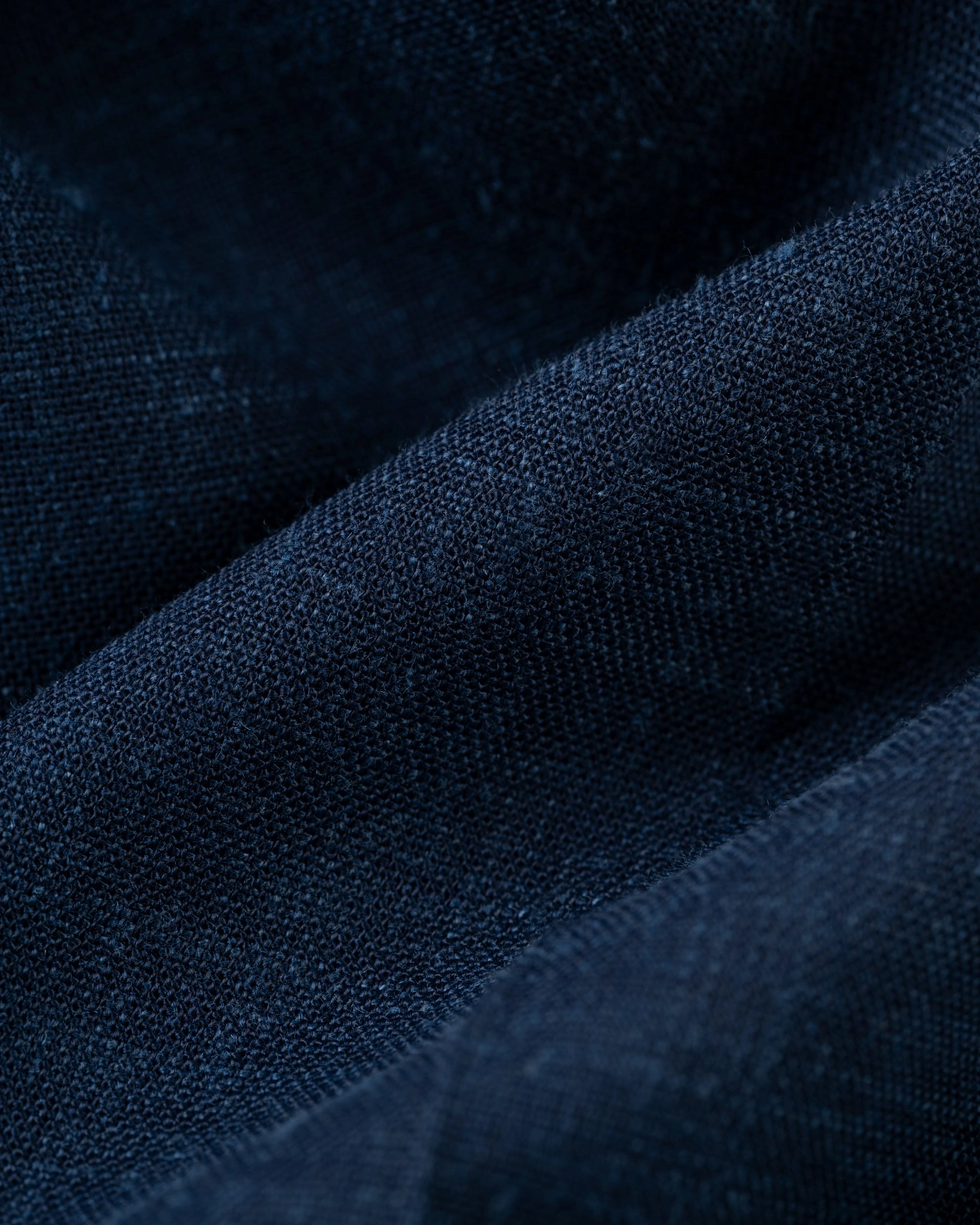 NAVY CRASH LINEN TROUSERS