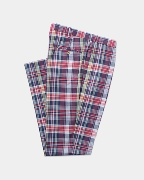 NAVY/RED/YELLOW  MADRAS PANTS