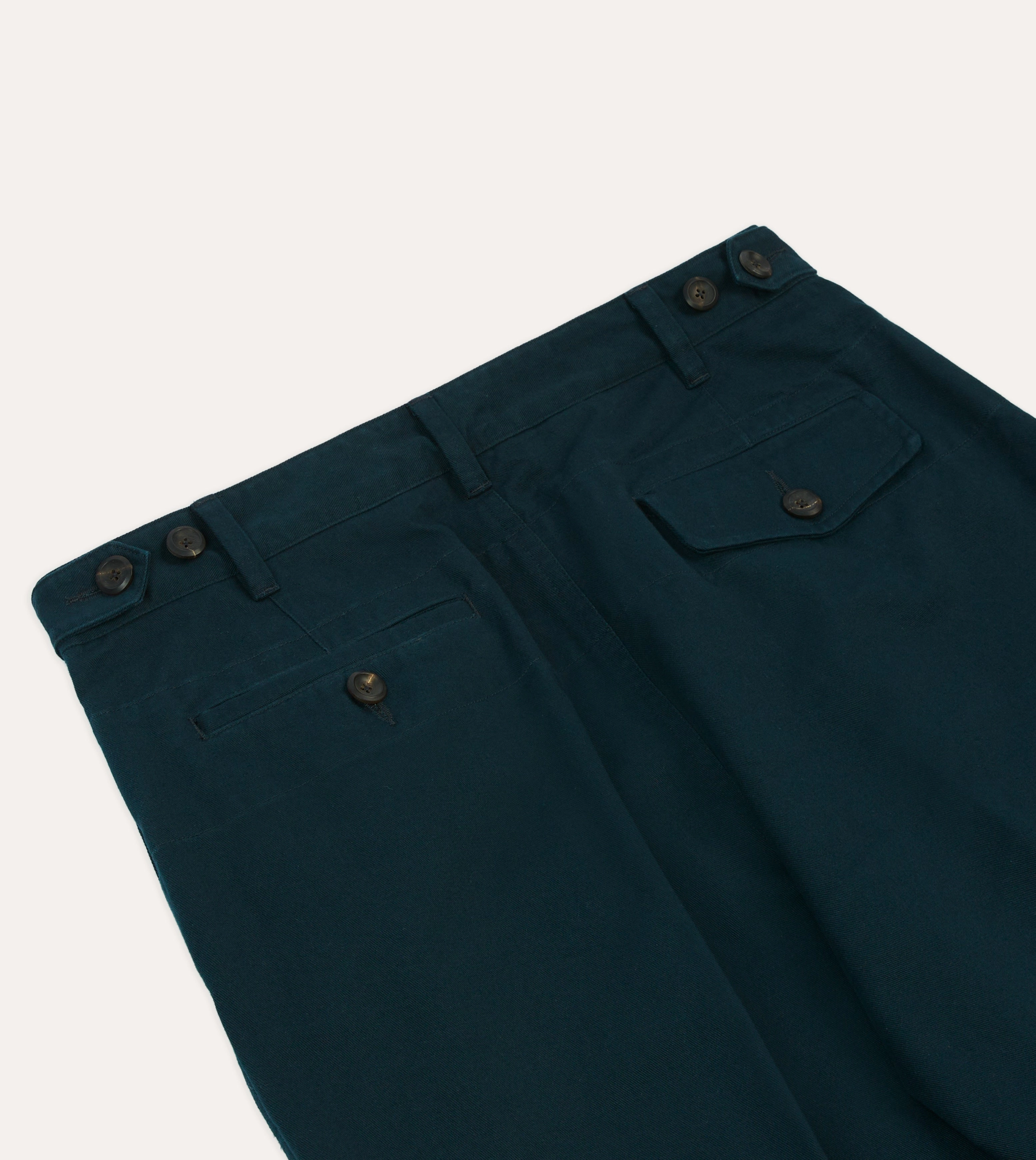 Navy Vintage Wash Cotton Games Trousers