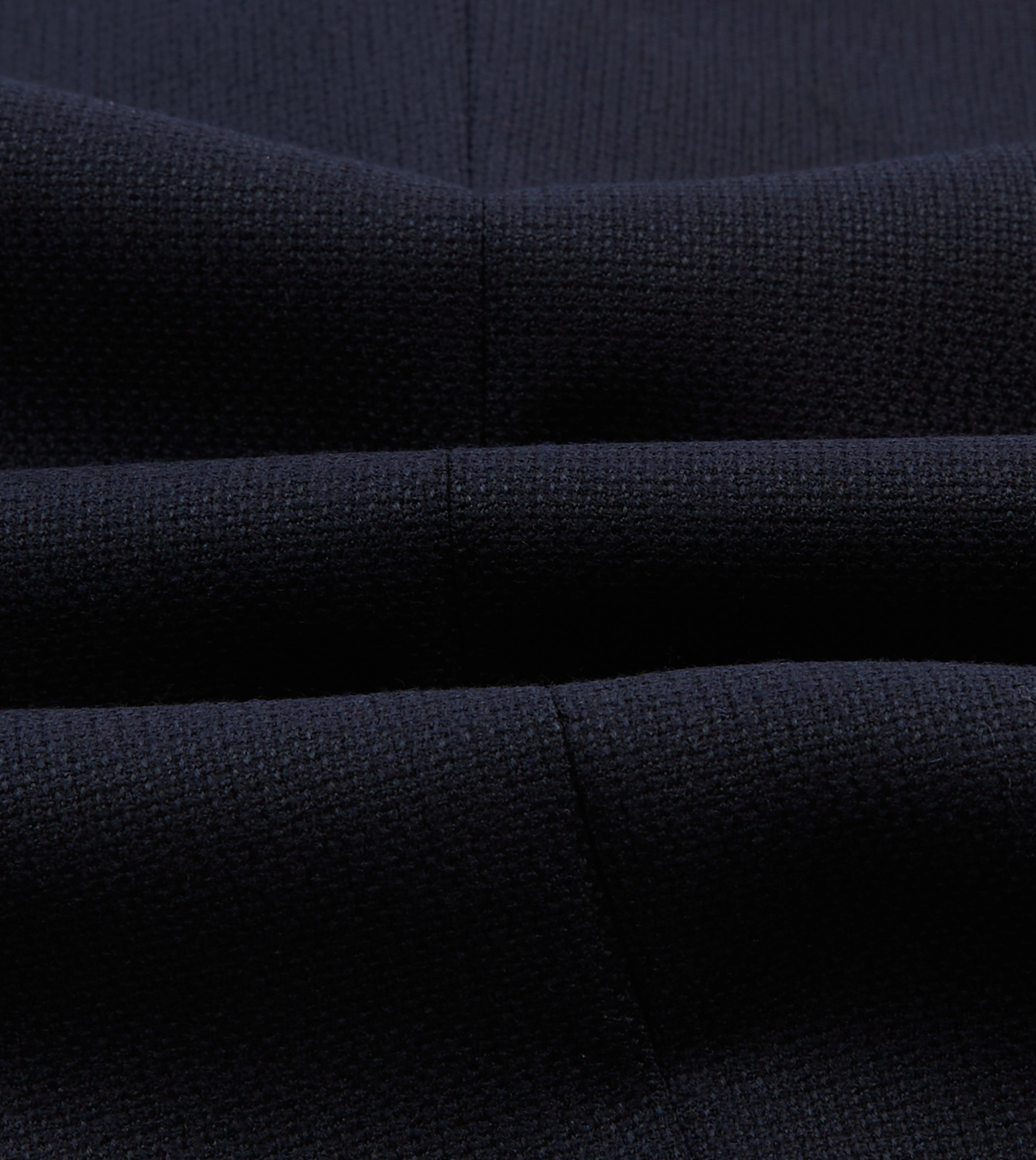 Navy Wool Hopsack Blazer