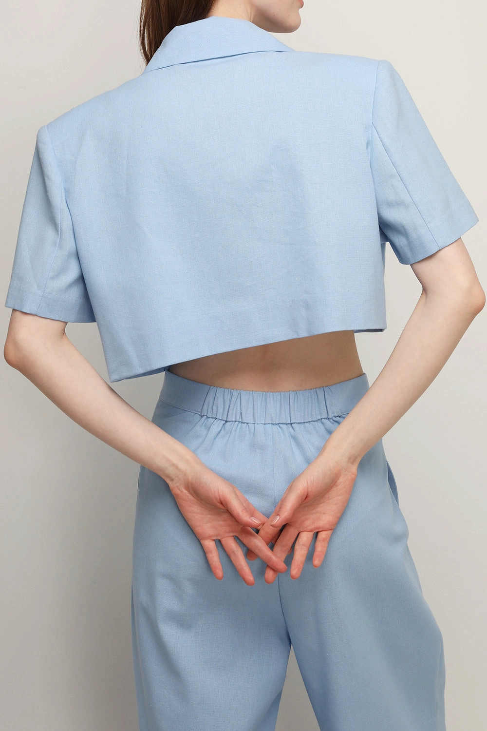Nova Cropped Linen Blazer
