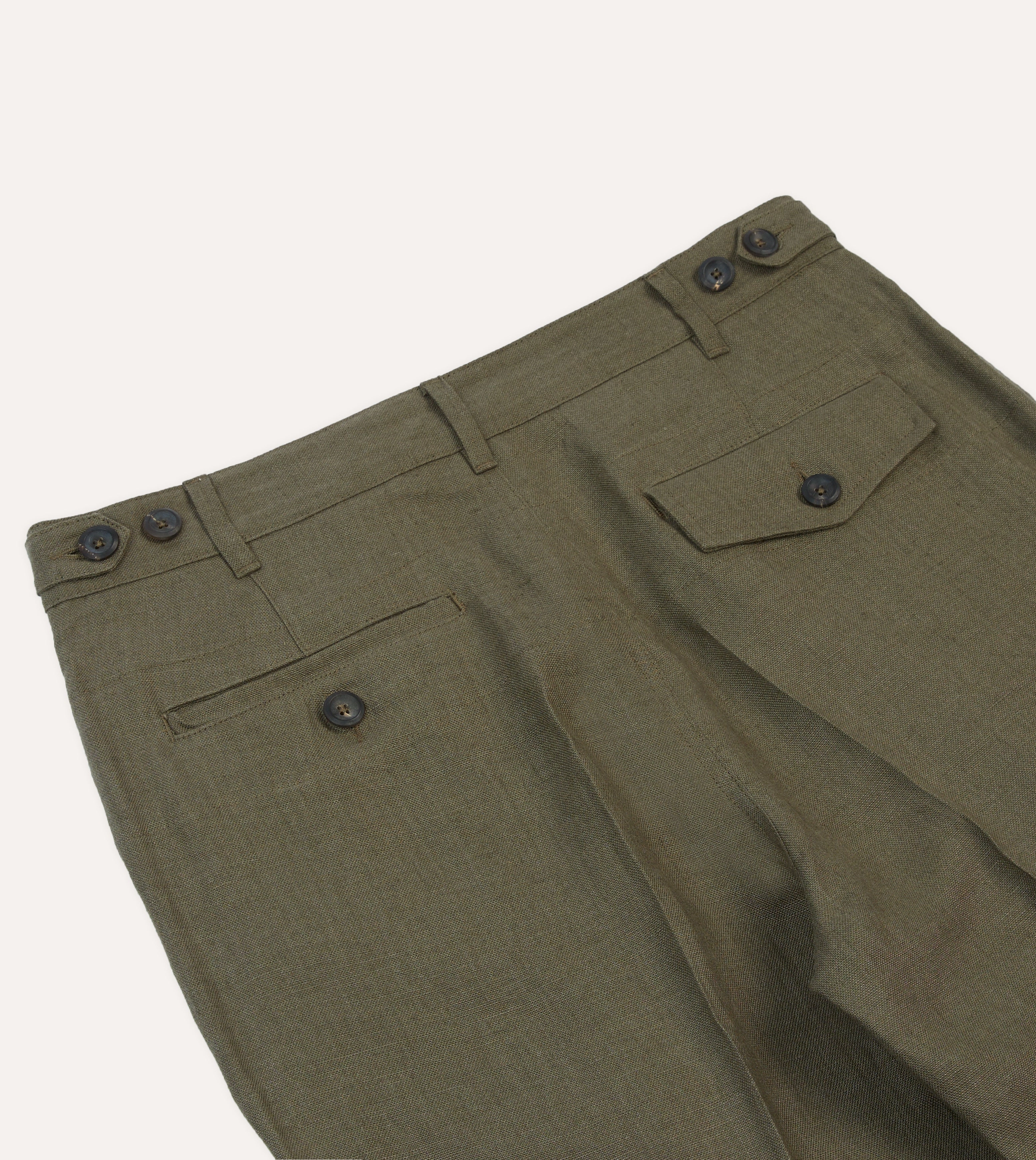 Olive Antique Linen Games Trousers