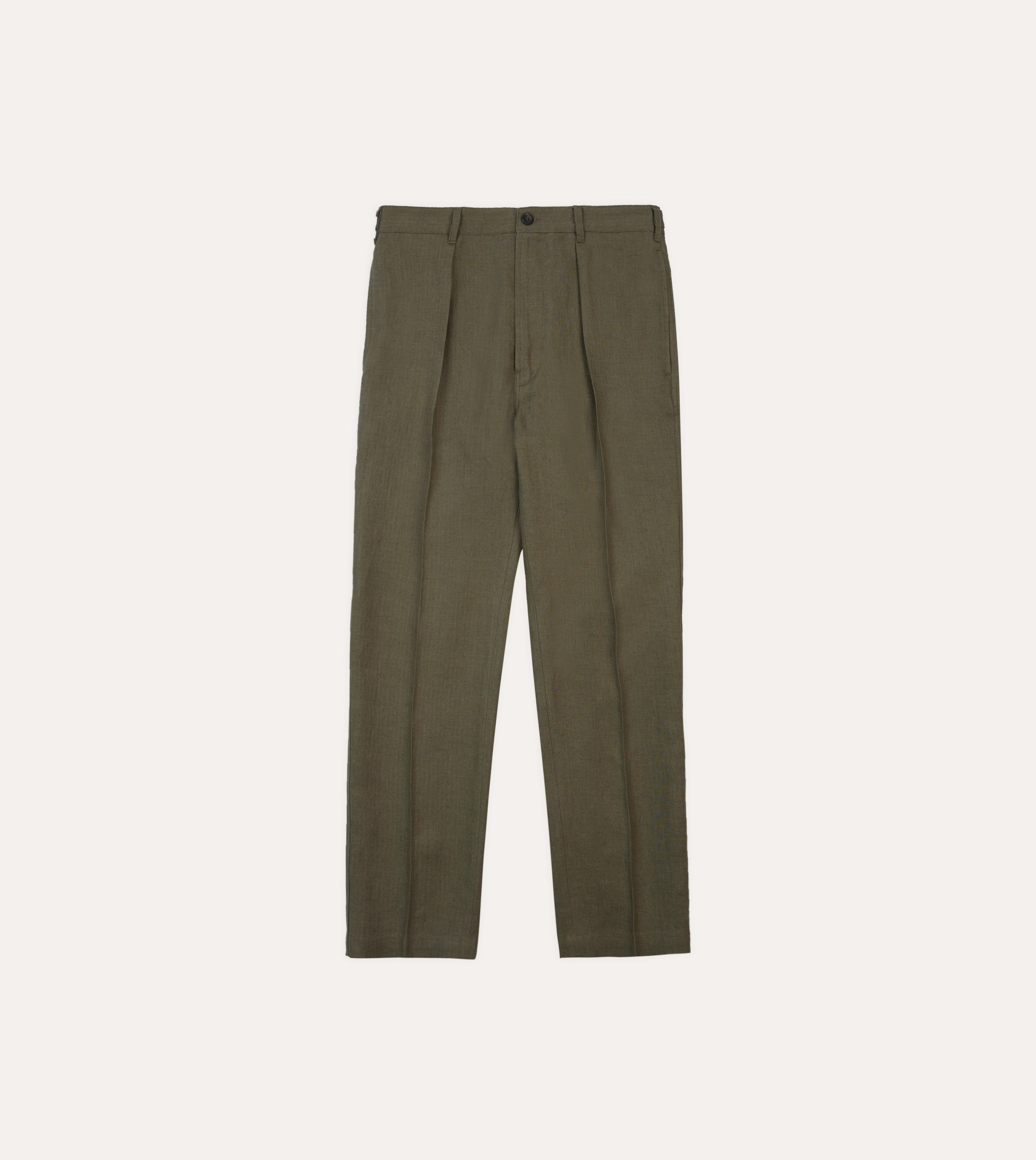 Olive Antique Linen Games Trousers