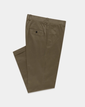 OLIVE COTTON DRILL CLOTH TROUSER