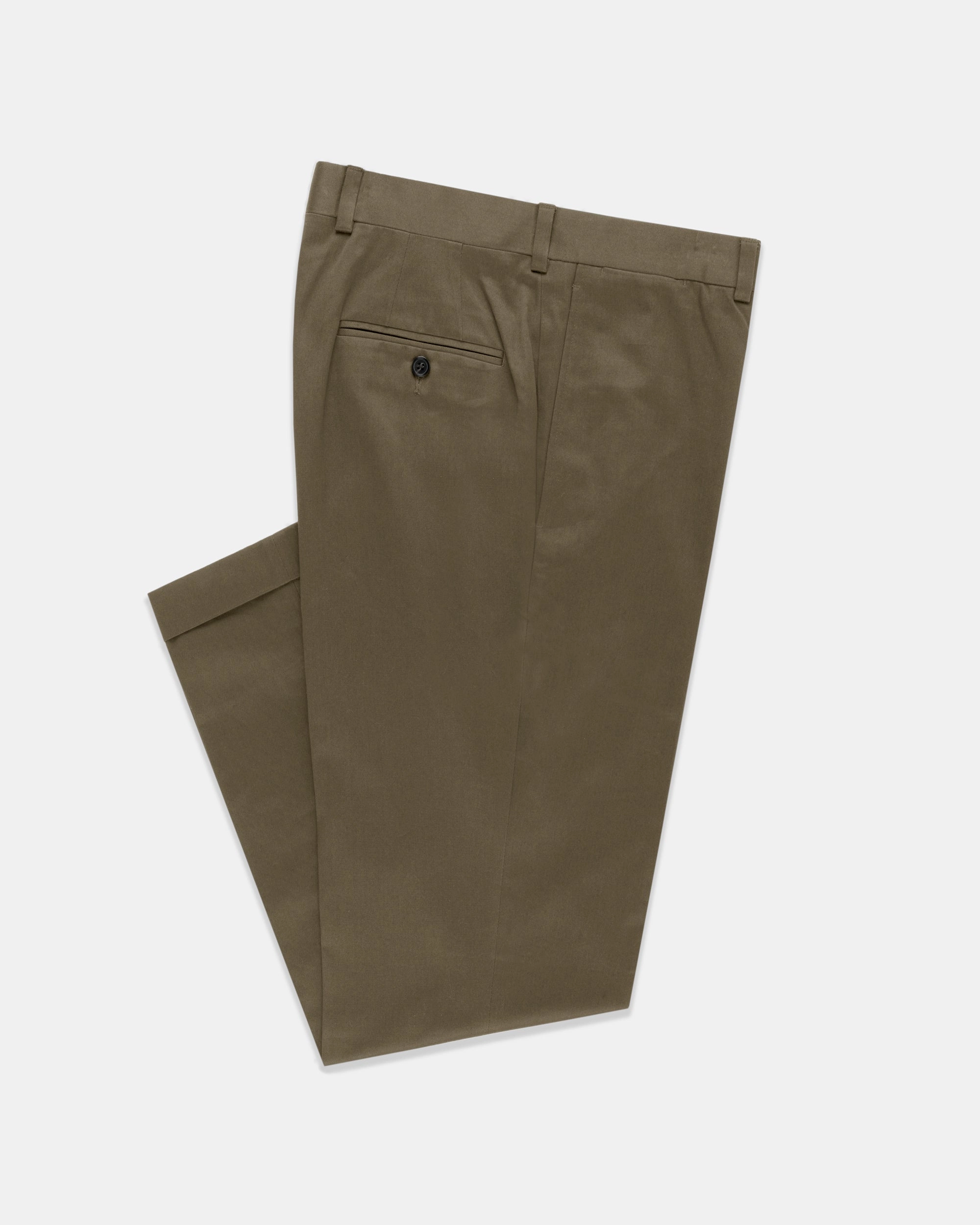 OLIVE COTTON DRILL CLOTH TROUSER