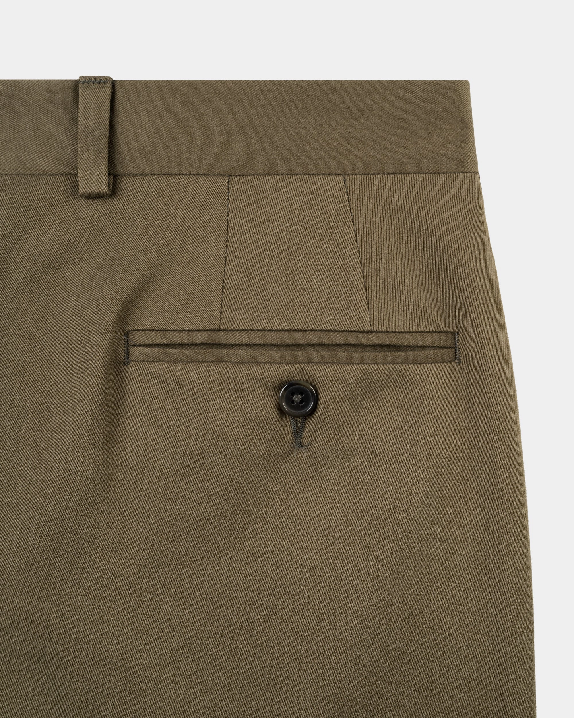 OLIVE COTTON DRILL CLOTH TROUSER