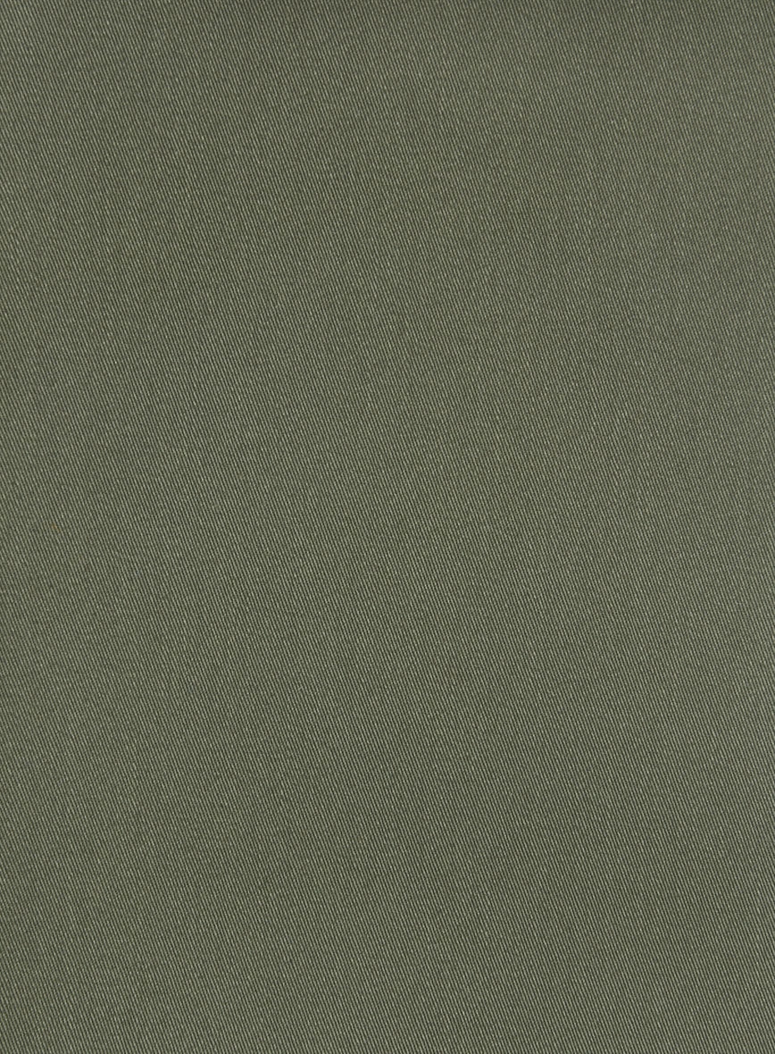 Olive Green Napoli Stretch Light Weight Cotton Suit