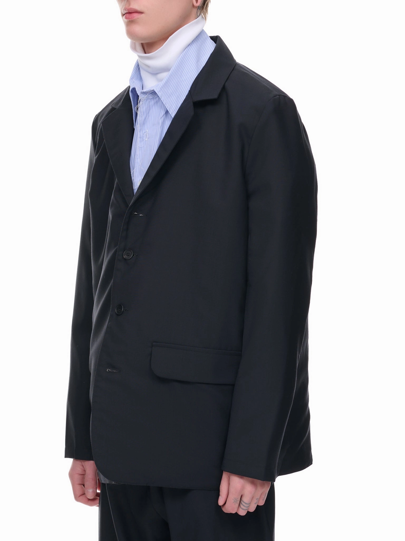 Oversized Suit Jacket (14-09-04-01-NAVY)