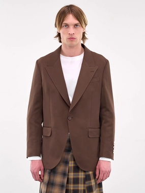 Peaked Lapel Blazer (6119DB-1217-CHOCOLATE-PEARL-CL)