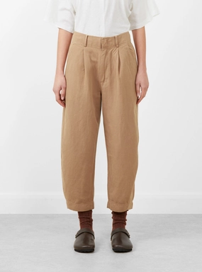 Petite Bari Crop Trouser Deep Khaki