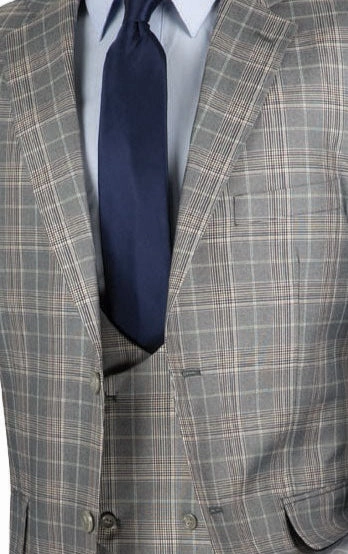 Procyon Collection: Gray Glen Plaid Single-Breasted Classic Fit 3-Piece Suit