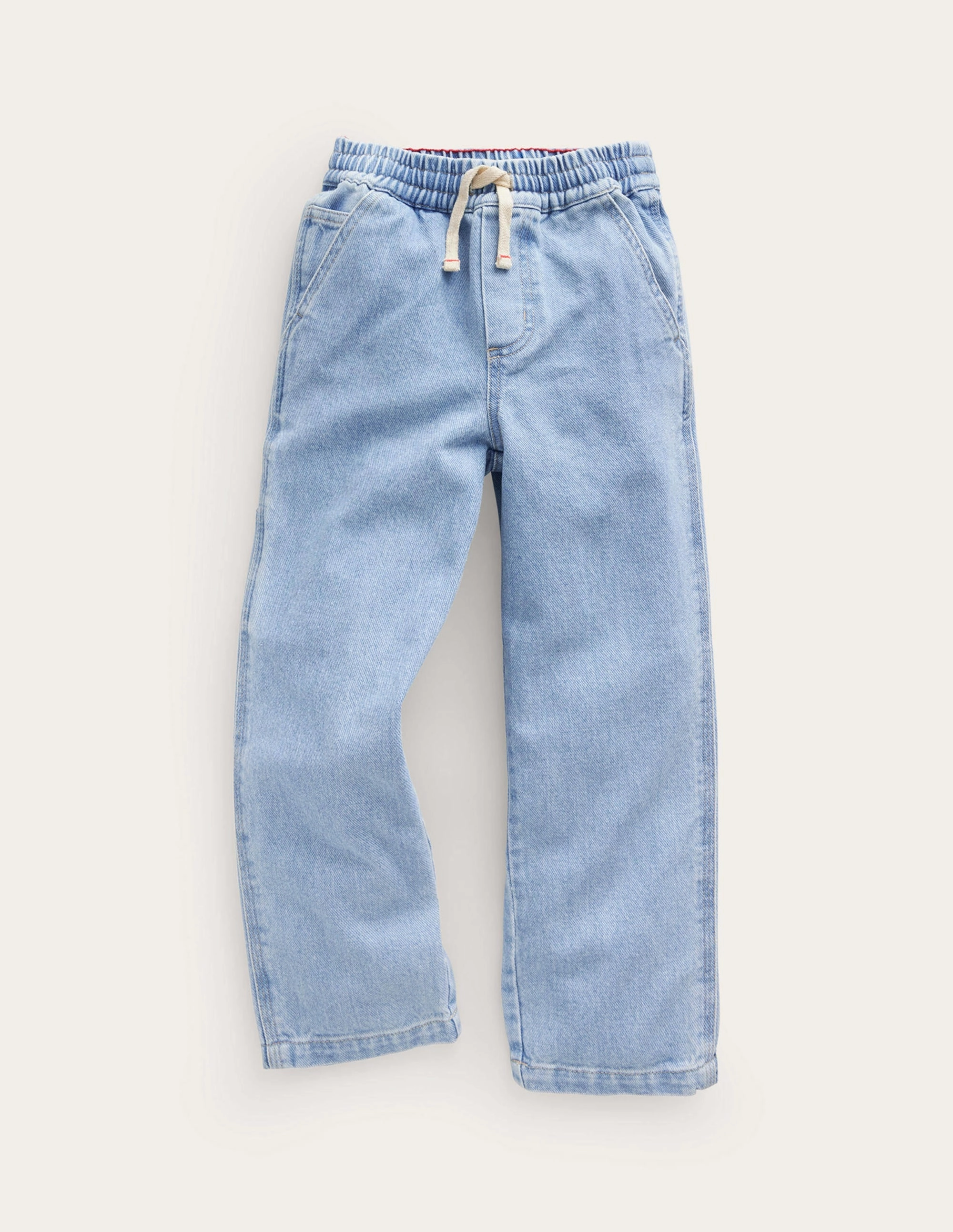 Pull-on Denim Pants-Light Wash