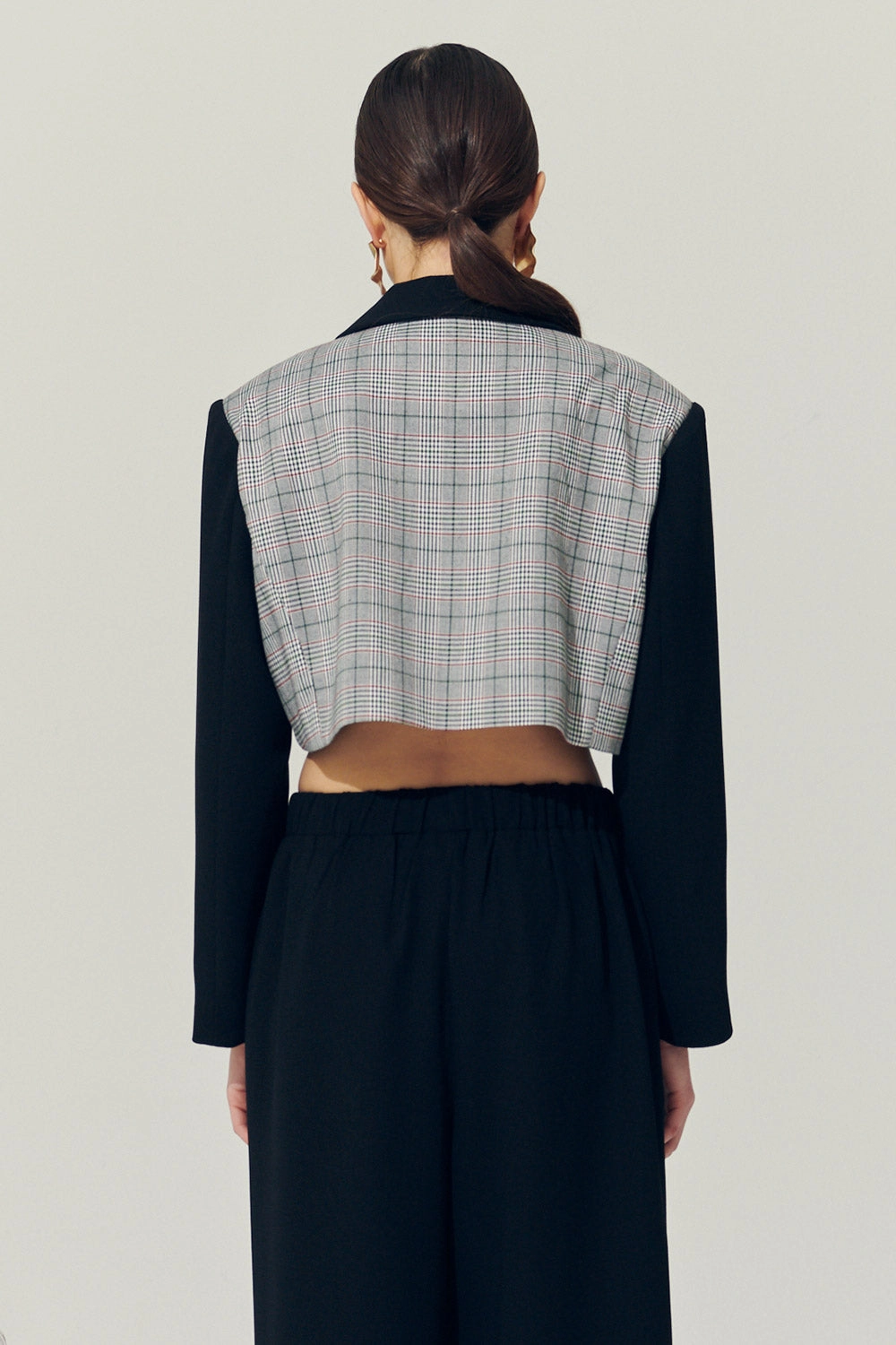 Re:born Daisy One Button Crop Blazer